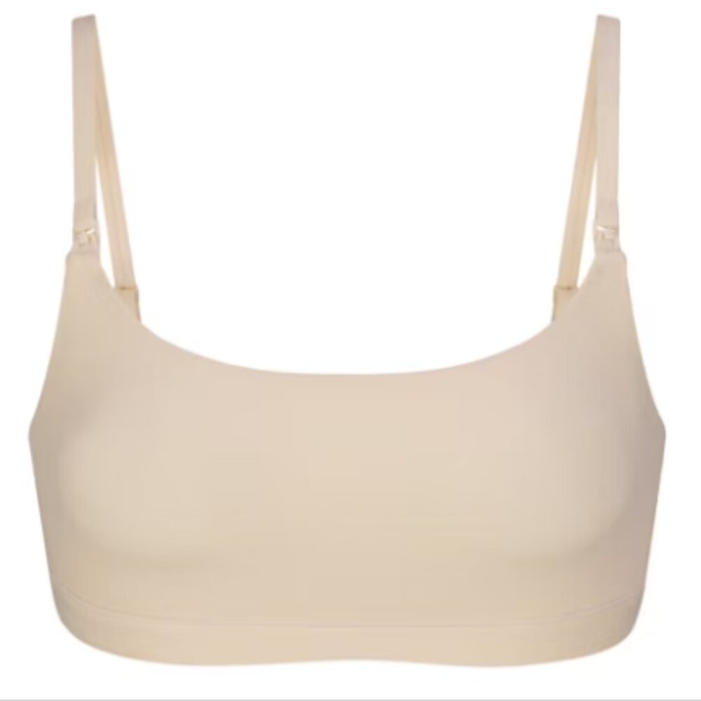 New - SKIMS Fits Everybody Maternity Nursing Scoop Brallette, Size Medium, Sand